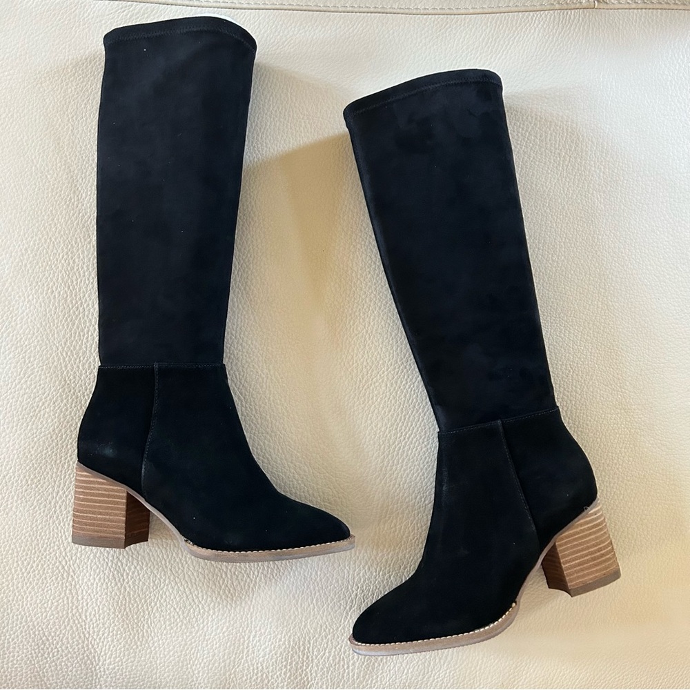 Blondo Nada Black Suede Waterproof Knee High Boots